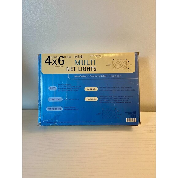 Christmas Multi Mini Net Light 4 x 6ft 150 Lights Indoor/outdoor Target VTG 2002 - Picture 6 of 7
